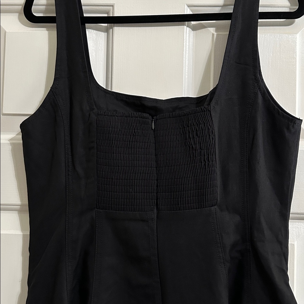 Madewell Seamed Open Squareneck Mini Dress in Jet Black - Picture 8 of 10